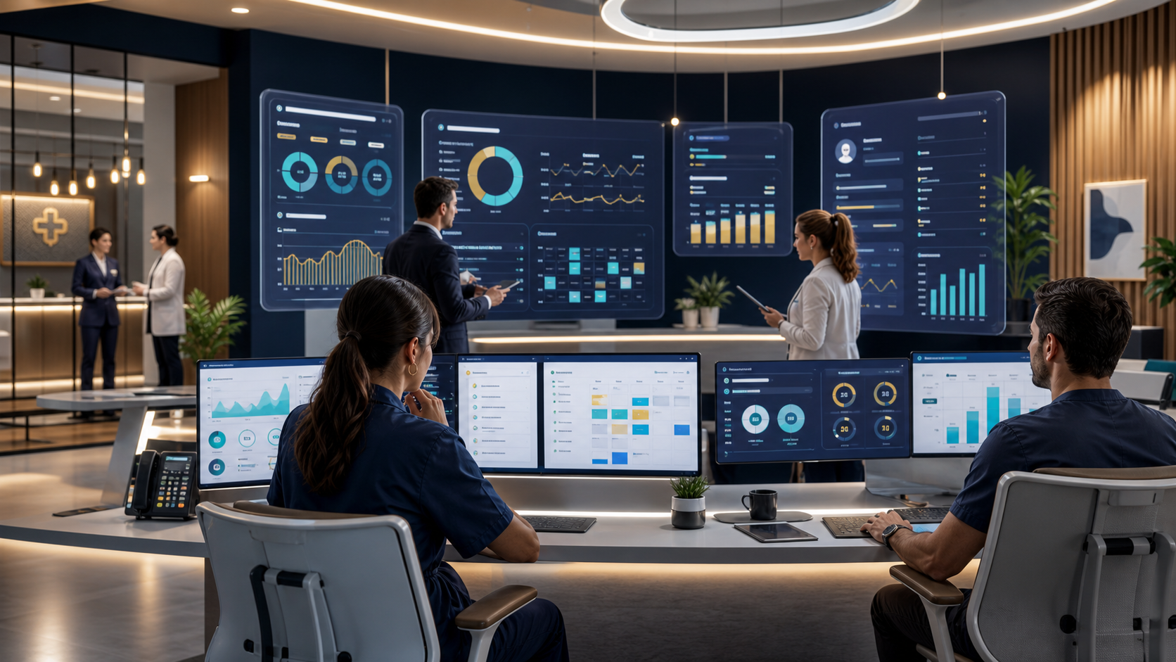 Premium clinic command center visual